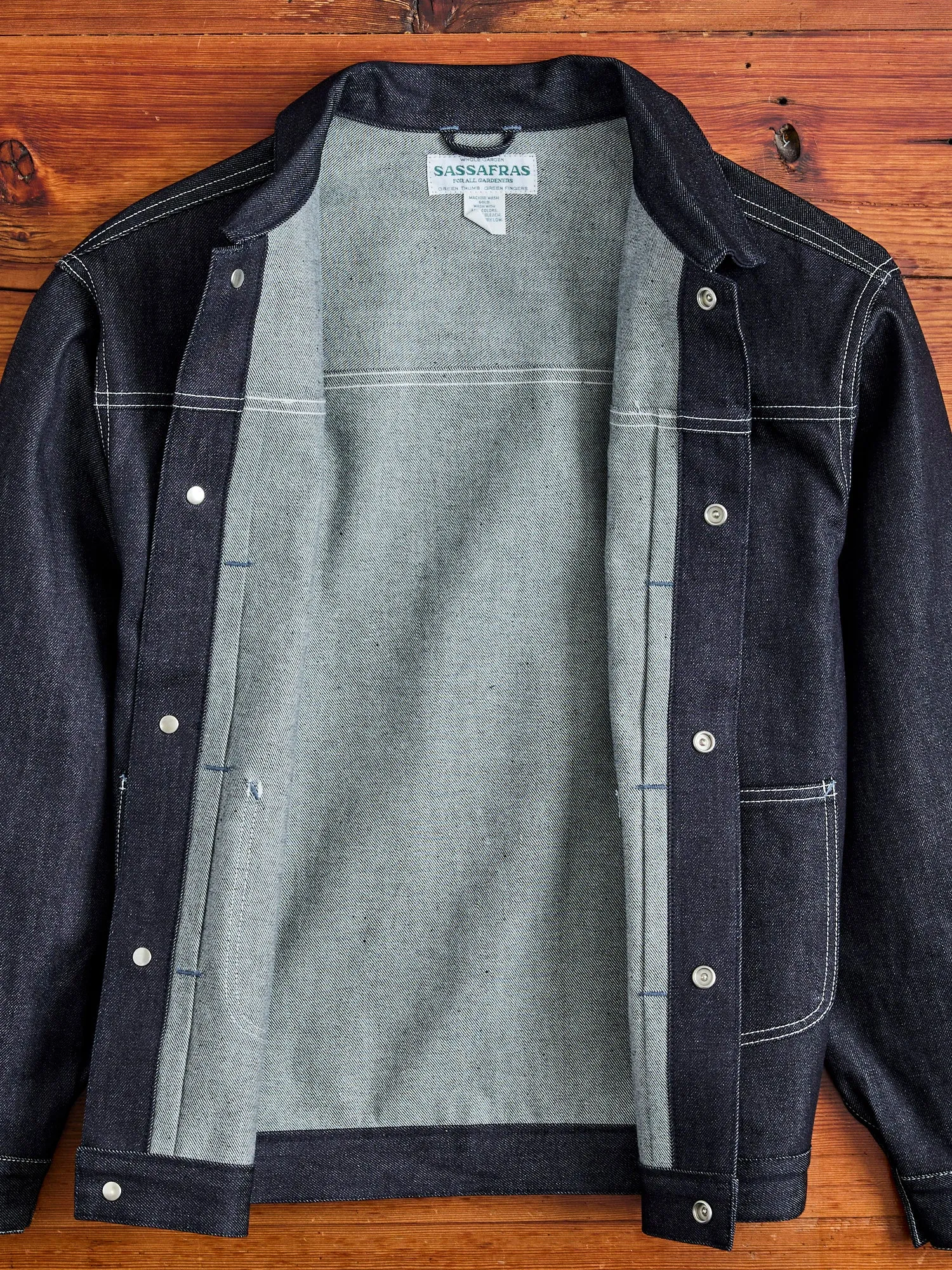 13oz Slub Denim Gardeners Jacket in Indigo