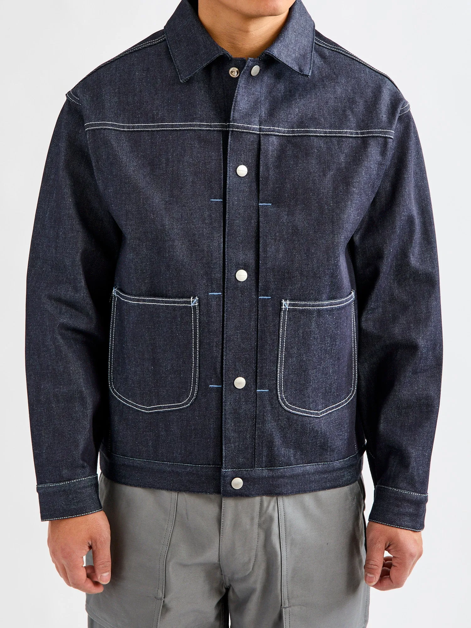 13oz Slub Denim Gardeners Jacket in Indigo