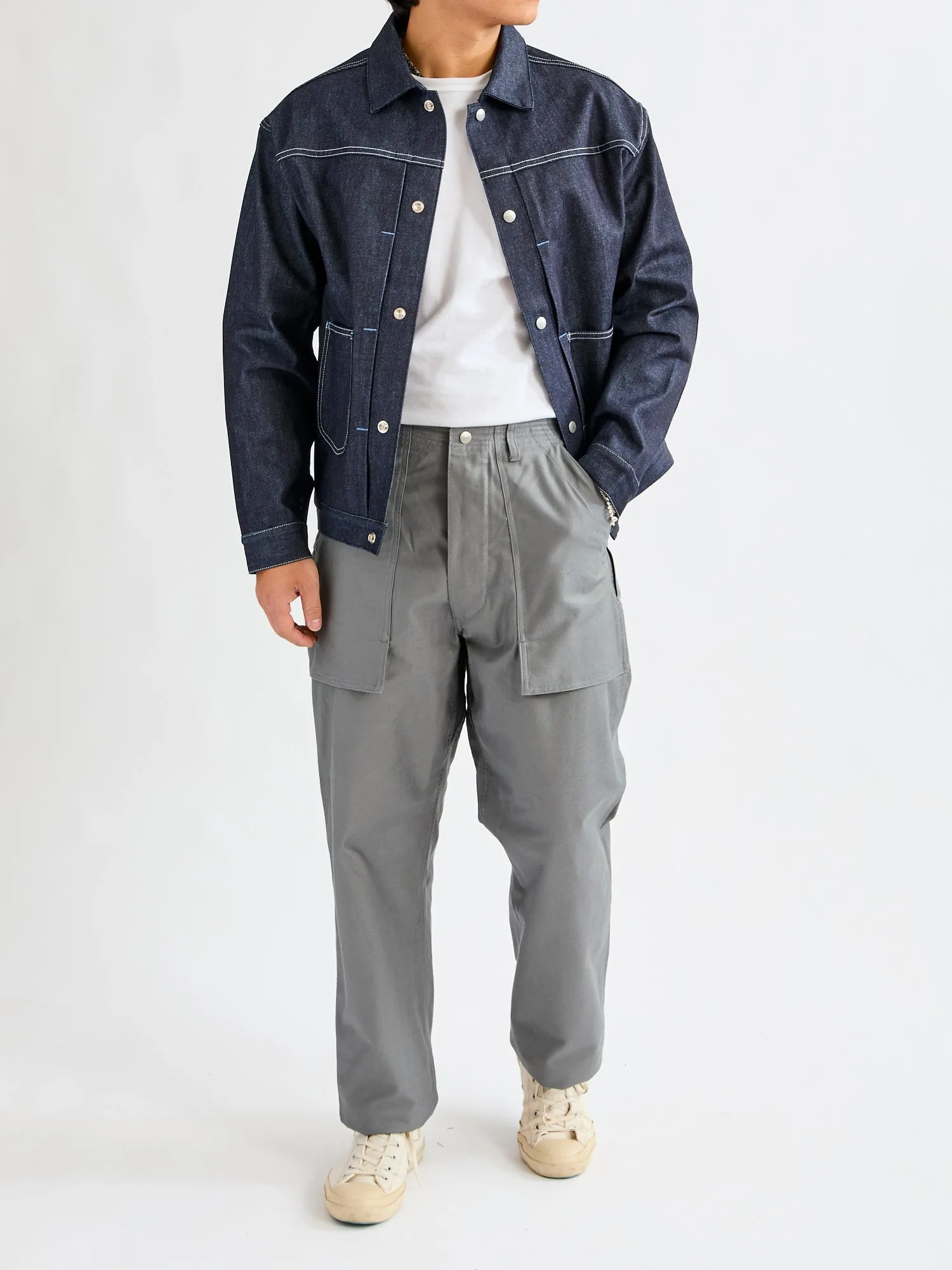 13oz Slub Denim Gardeners Jacket in Indigo