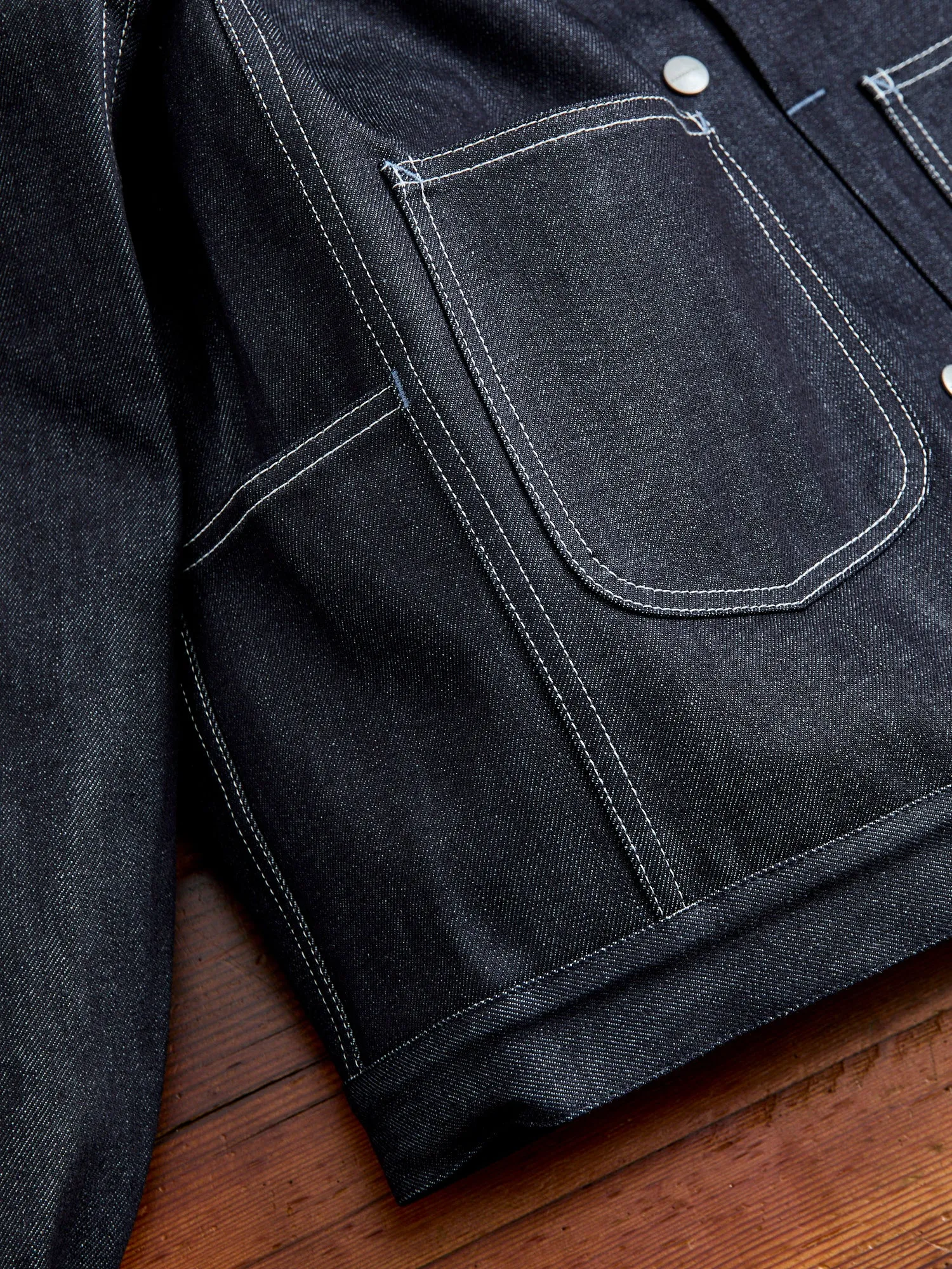 13oz Slub Denim Gardeners Jacket in Indigo