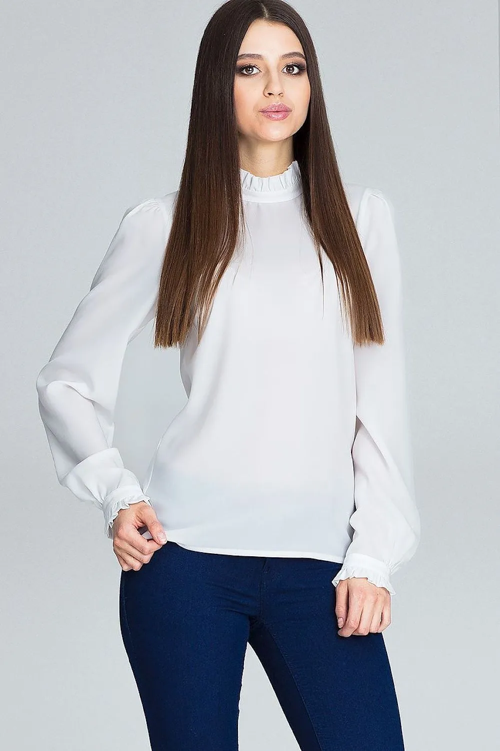 A very Elegant Blouse With Pleated Figl