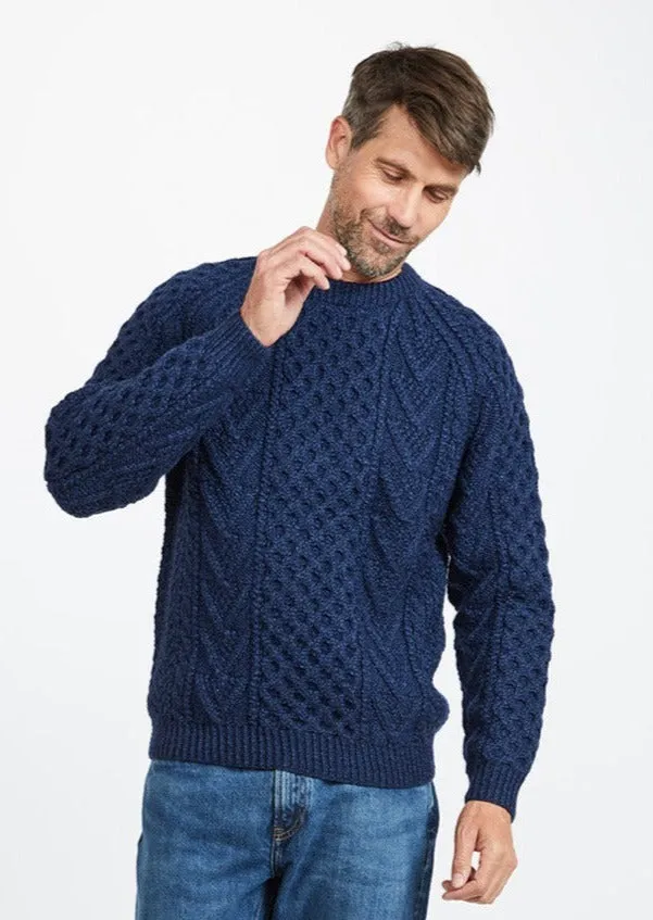 Aran Handknit Crew Neck Sweater | Atlantic