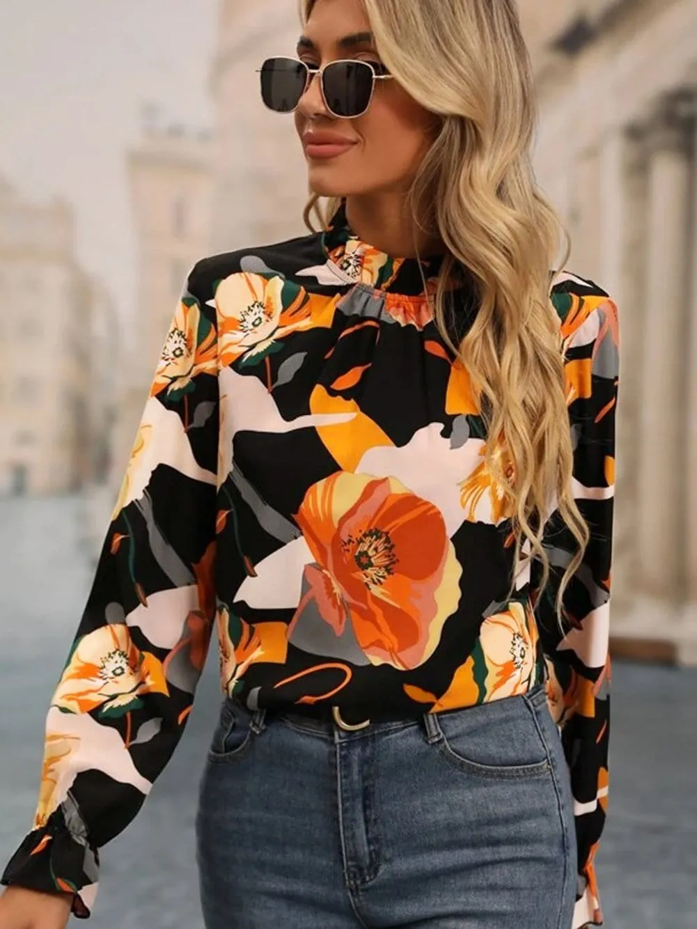 Autumnal Floral Top