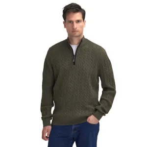 Barbour Ramsden Half Zip Knitted Jumper - Ivy Green