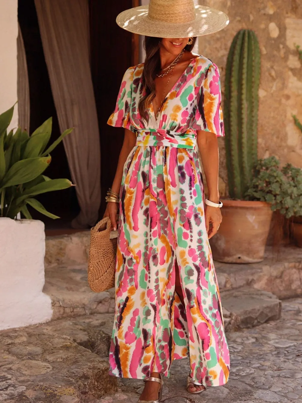 Belted Maxi Dress