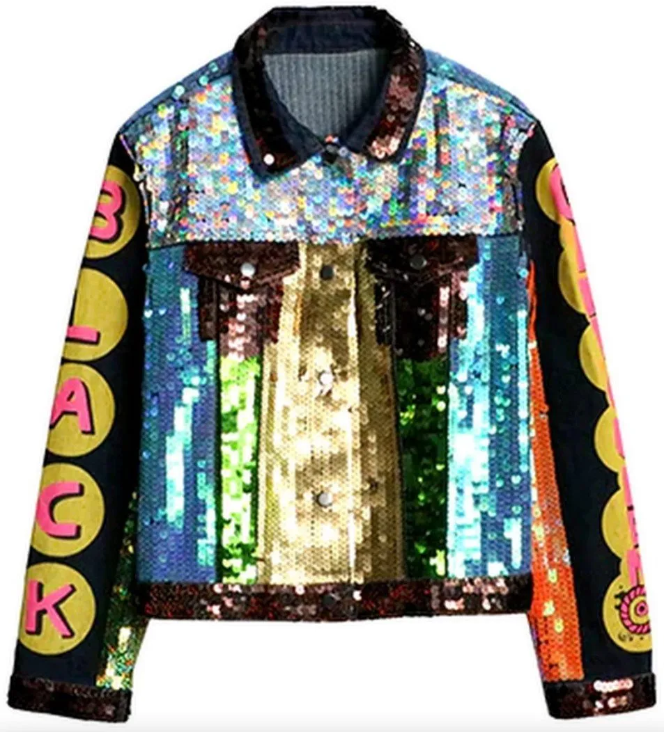 Black Panther Sequin-Embellished Jacket