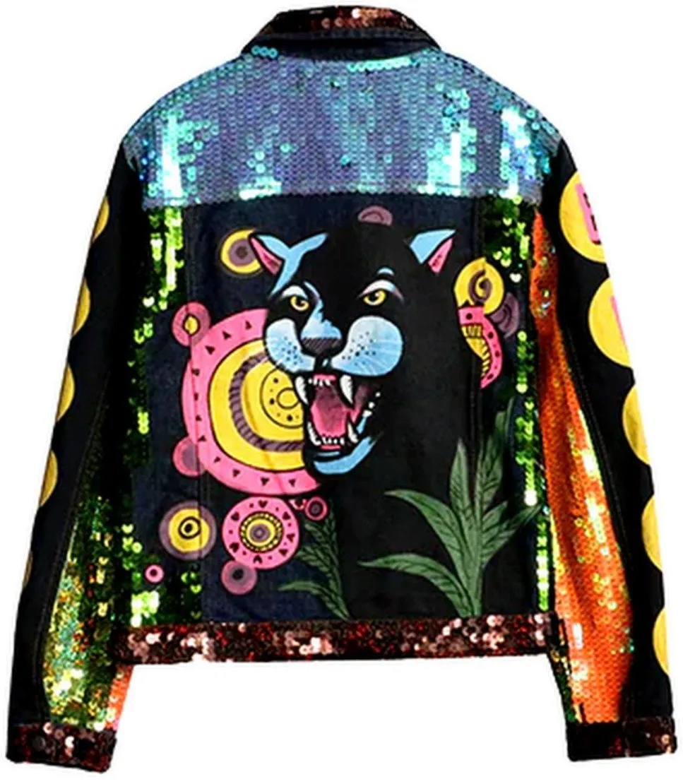 Black Panther Sequin-Embellished Jacket