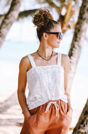 Bohemian White Lace Cami