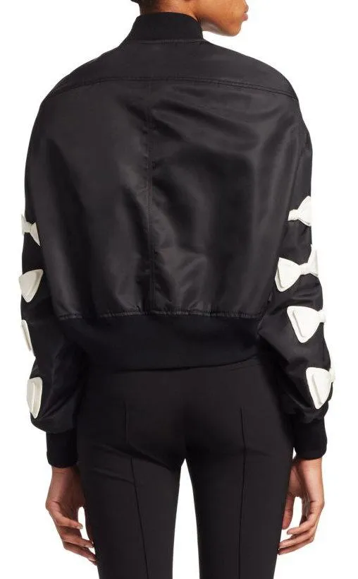 Bow-Sleeve Bomber Jacket