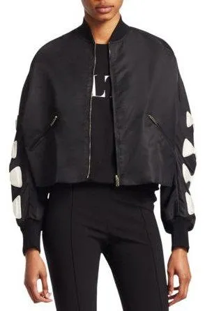 Bow-Sleeve Bomber Jacket