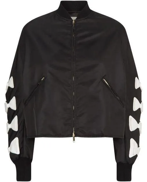 Bow-Sleeve Bomber Jacket