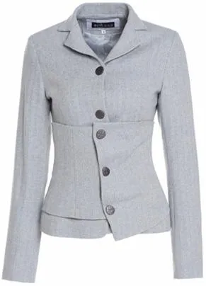 Button Corset Woven Jacket