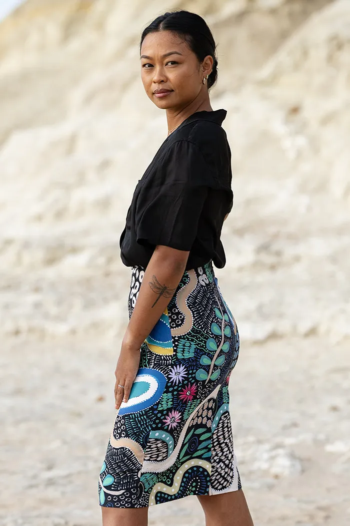 By The Waterhole Pencil Skirt