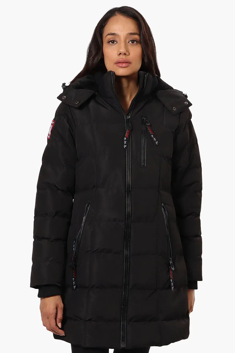 Canada Weather Gear 3/4 Length Bubble Parka Jacket - Black