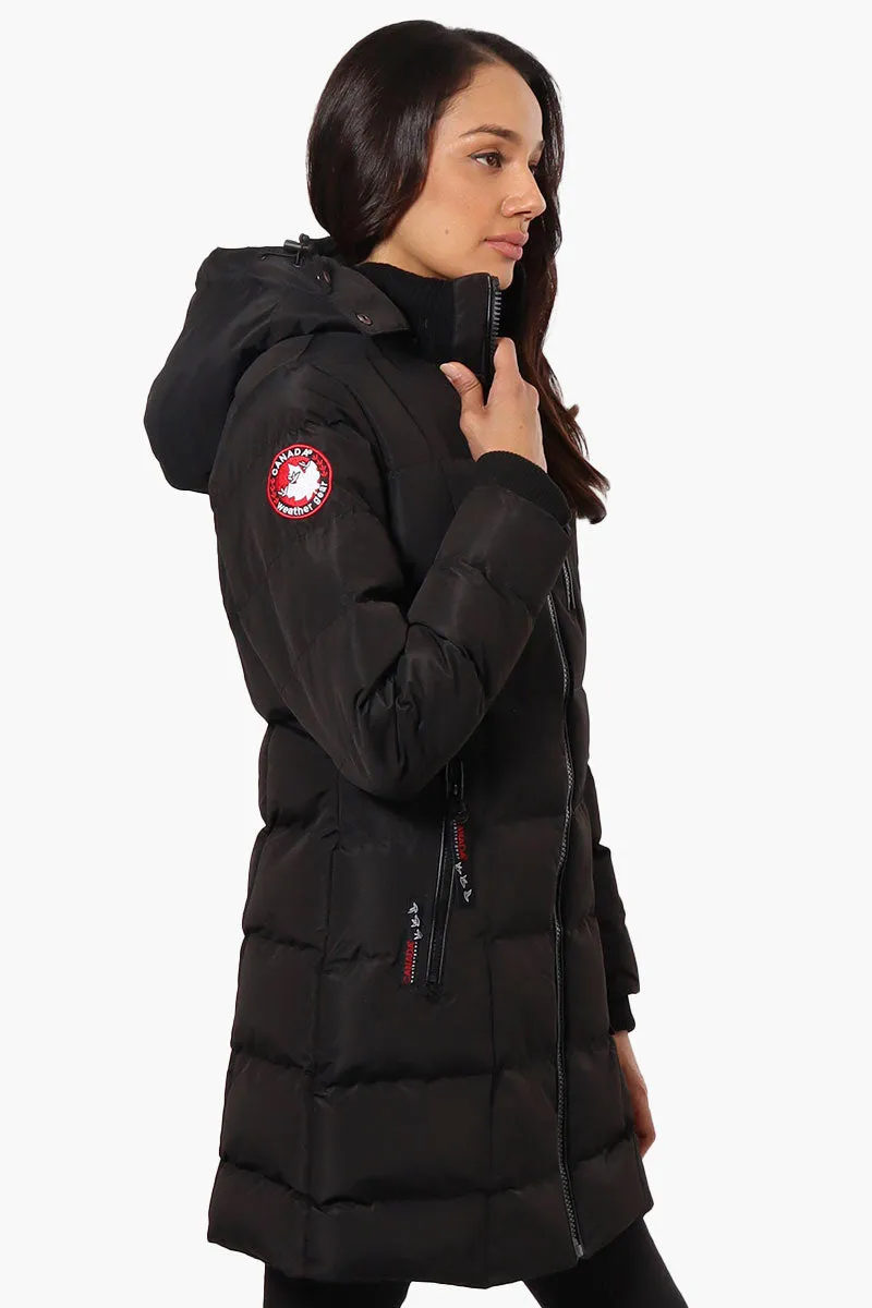 Canada Weather Gear 3/4 Length Bubble Parka Jacket - Black