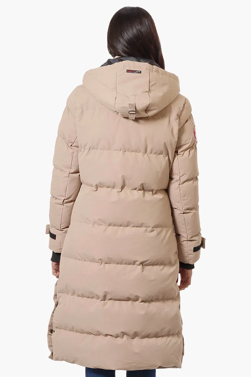 Canada Weather Gear Long Puffer Parka Jacket - Beige