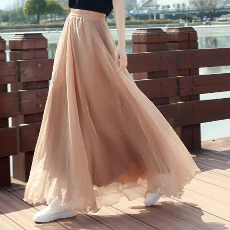 Chic Chiffon Maxi Skirt