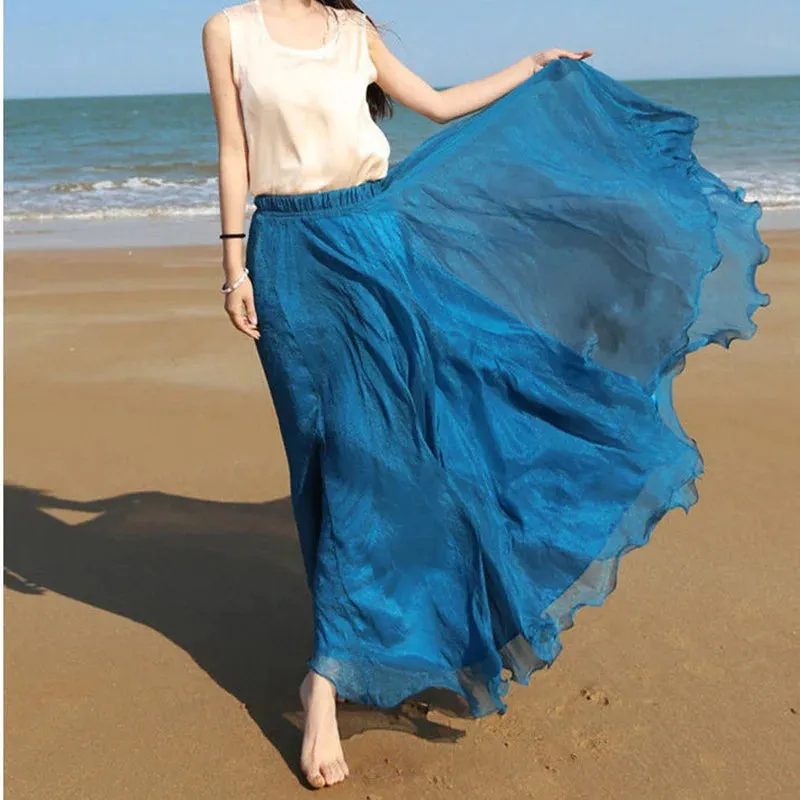 Chic Chiffon Maxi Skirt