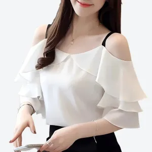 Chic Off-Shoulder Ruffle Blouses