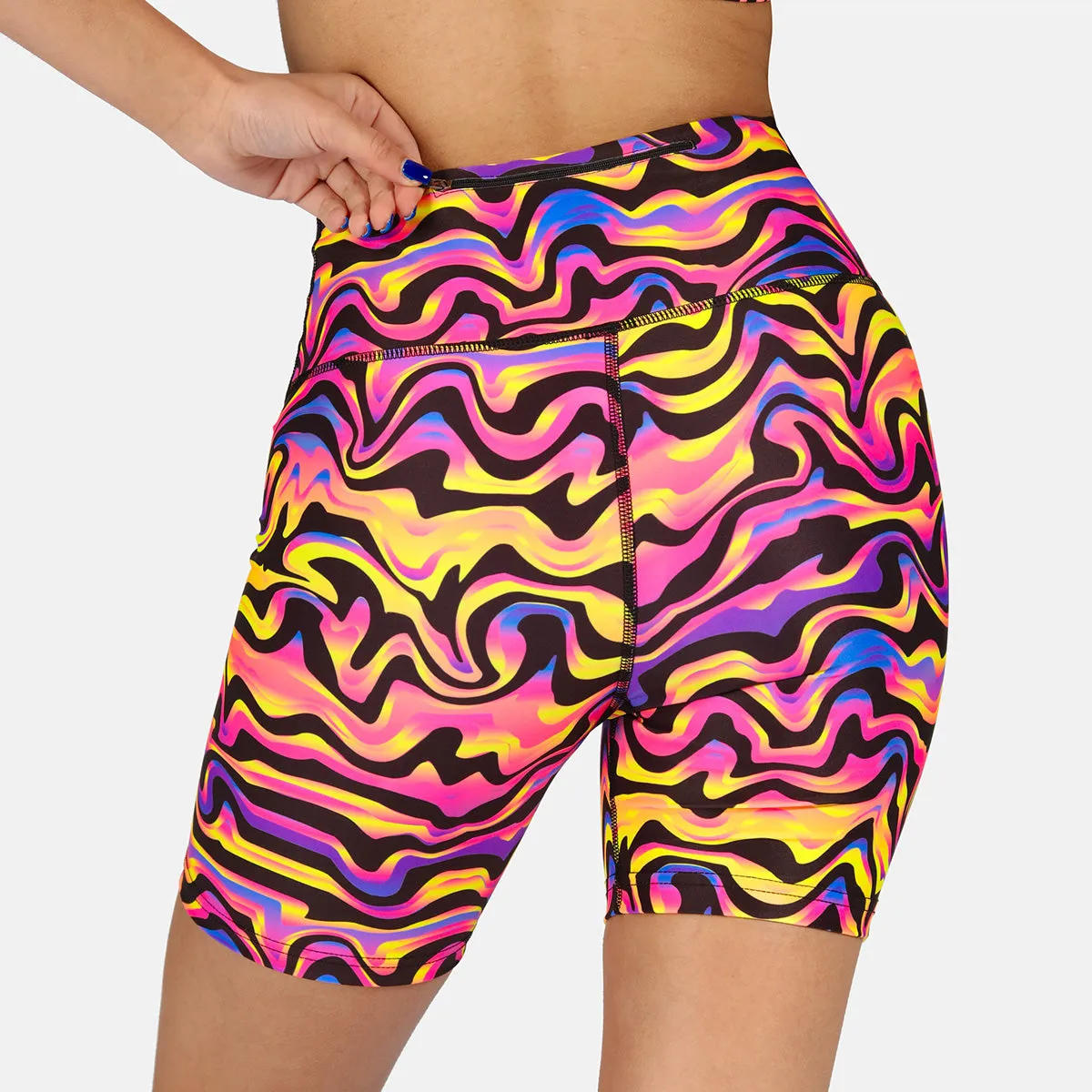 Coral Waves Running Shorts