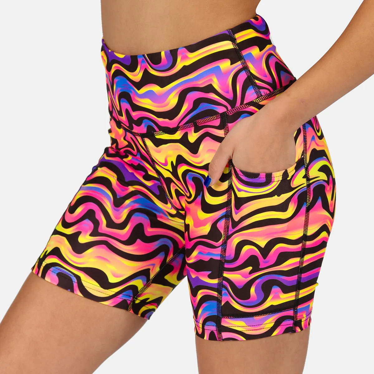 Coral Waves Running Shorts