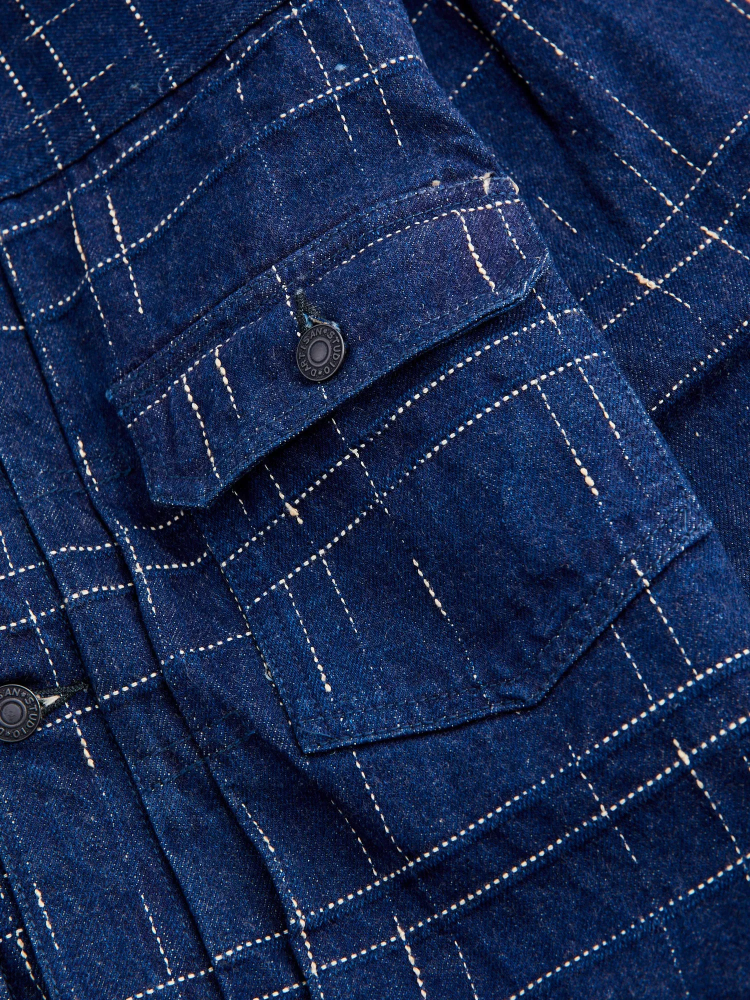 D4574 "Midare Kasuri" 14oz Selvedge Type-2 Jacket in Indigo