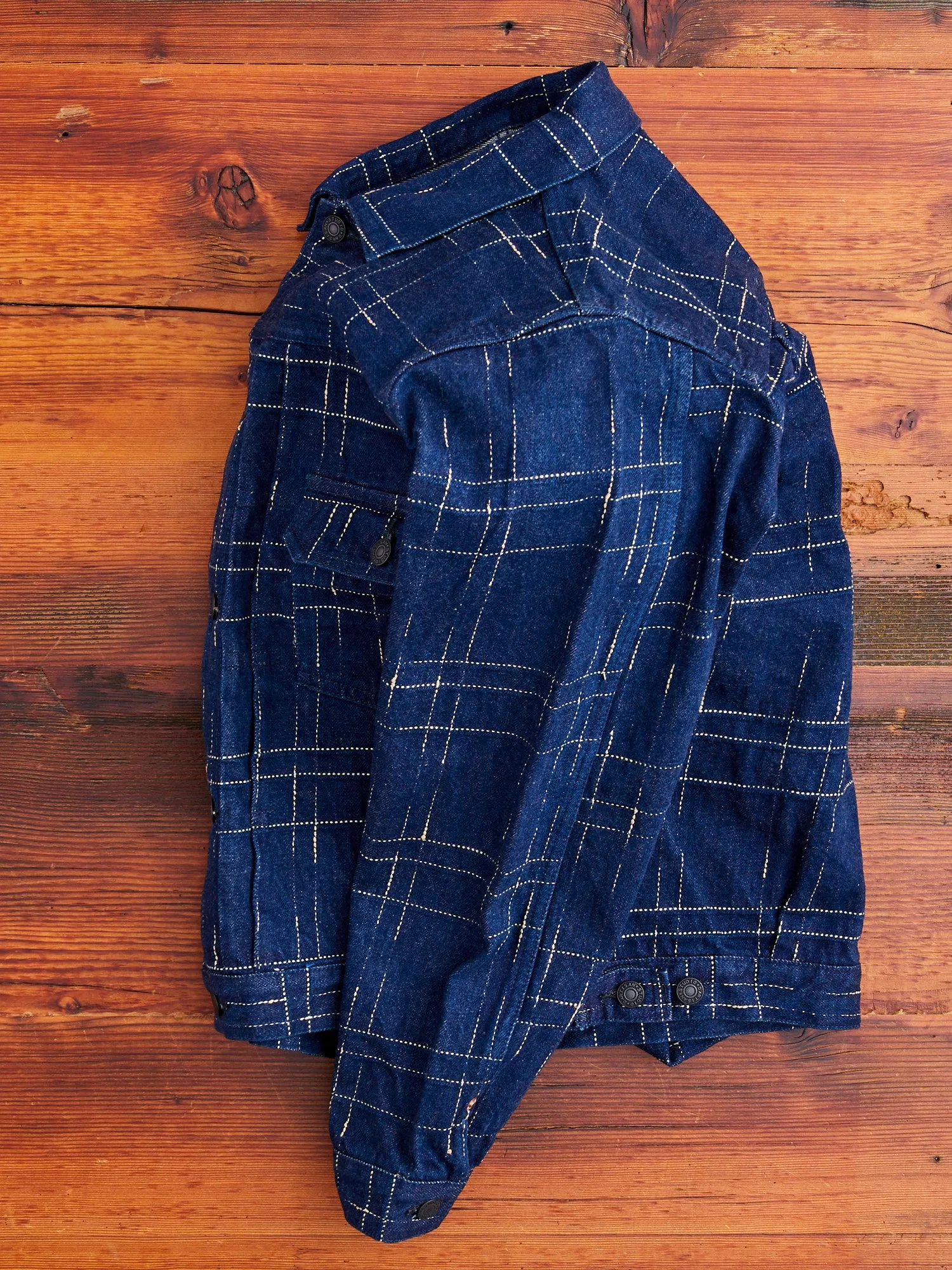 D4574 "Midare Kasuri" 14oz Selvedge Type-2 Jacket in Indigo