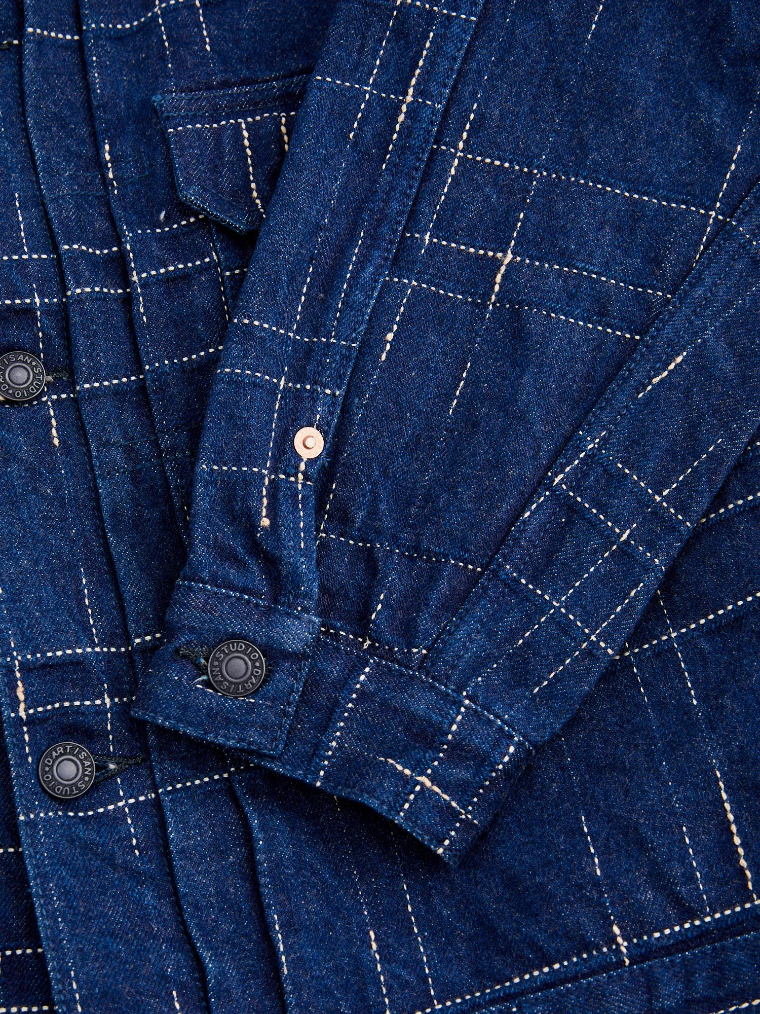 D4574 "Midare Kasuri" 14oz Selvedge Type-2 Jacket in Indigo