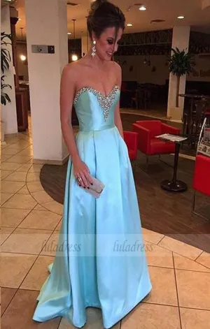 Elegant Evening Gowns,Modest Prom Gowns,Beaded Bodice Evening Gown