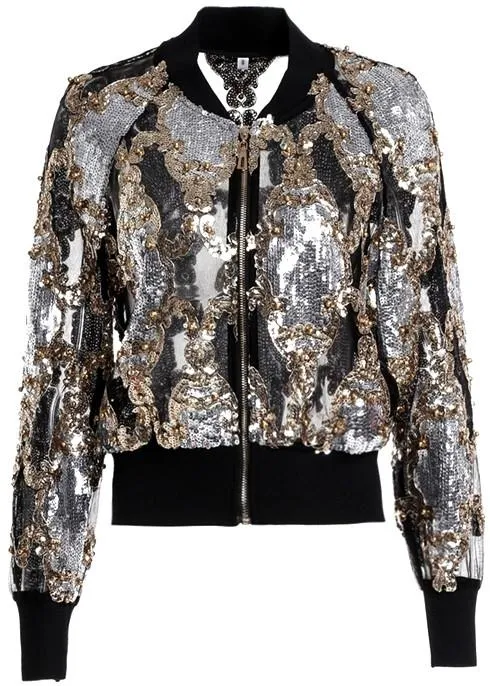 Embellished Mesh Jacket