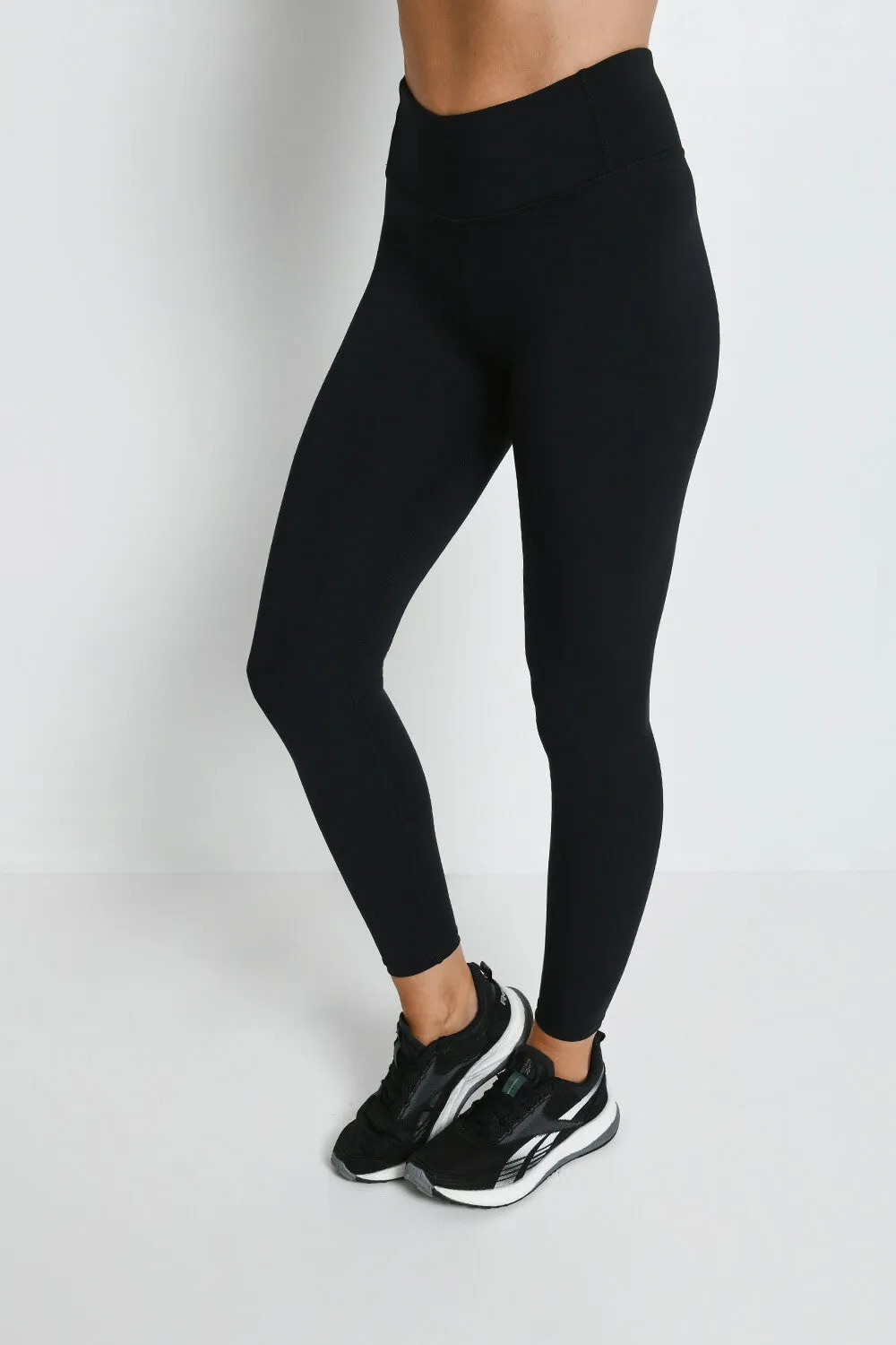 Focus 7/8 High Waisted Sports Leggings - Midnight Black