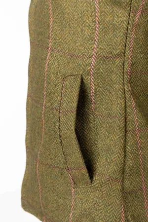 Haworth Tweed Waistcoat Dark Green Tweed