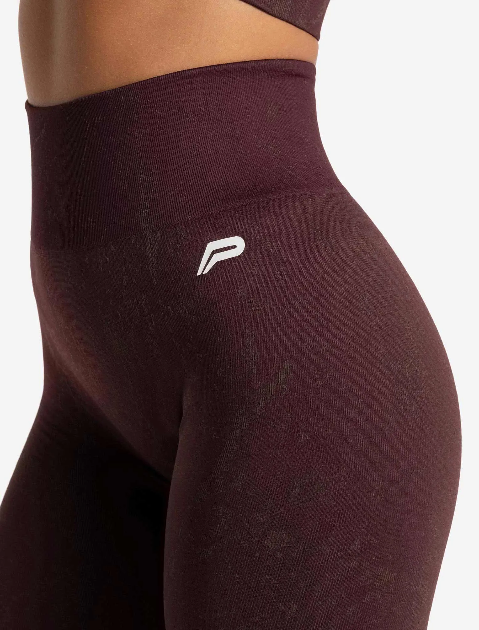 Marble Seamless Leggings - Black Cherry