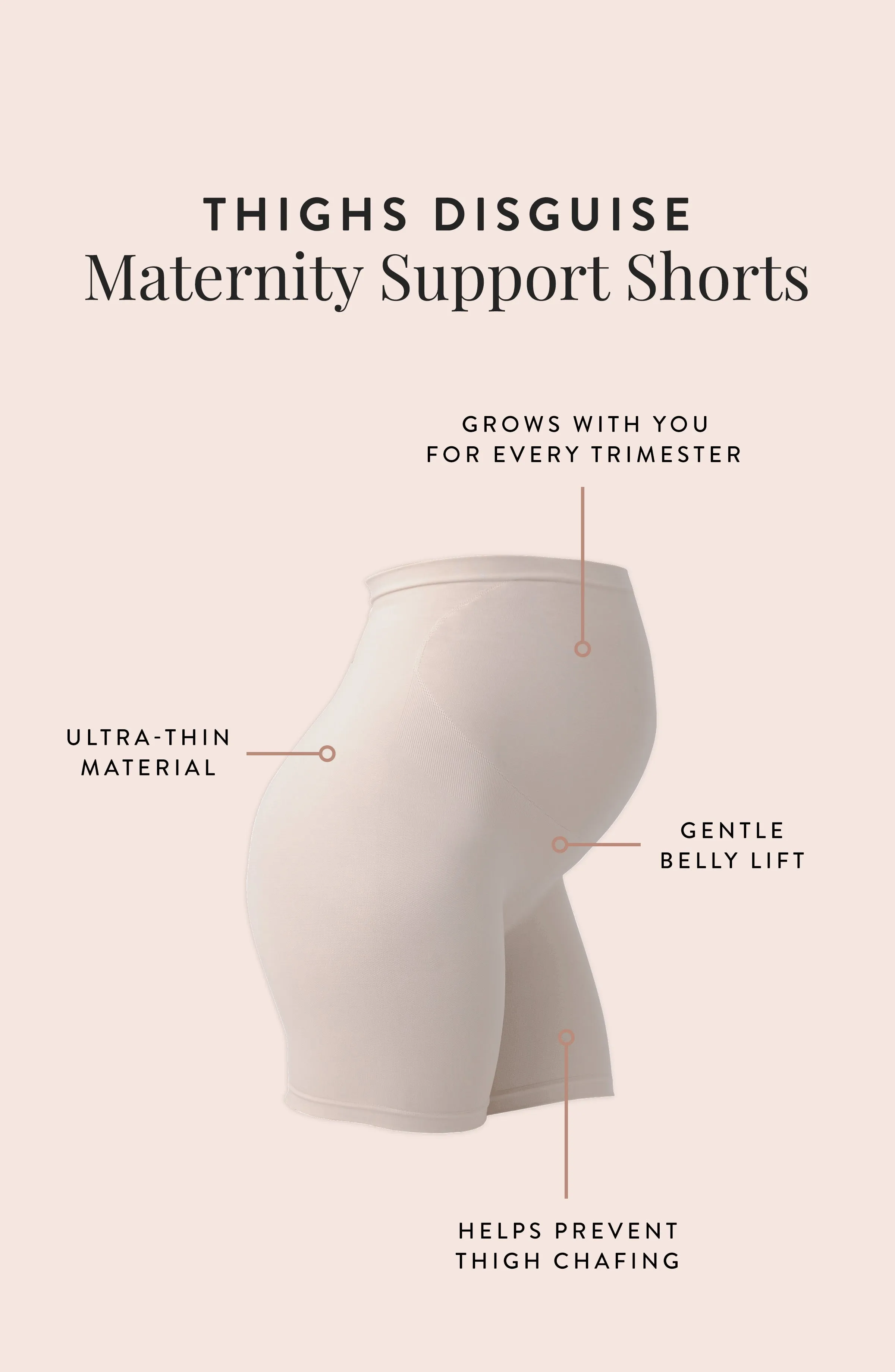 Maternity Thighs Disguise Smoothing, Anti-Chafing Shorts