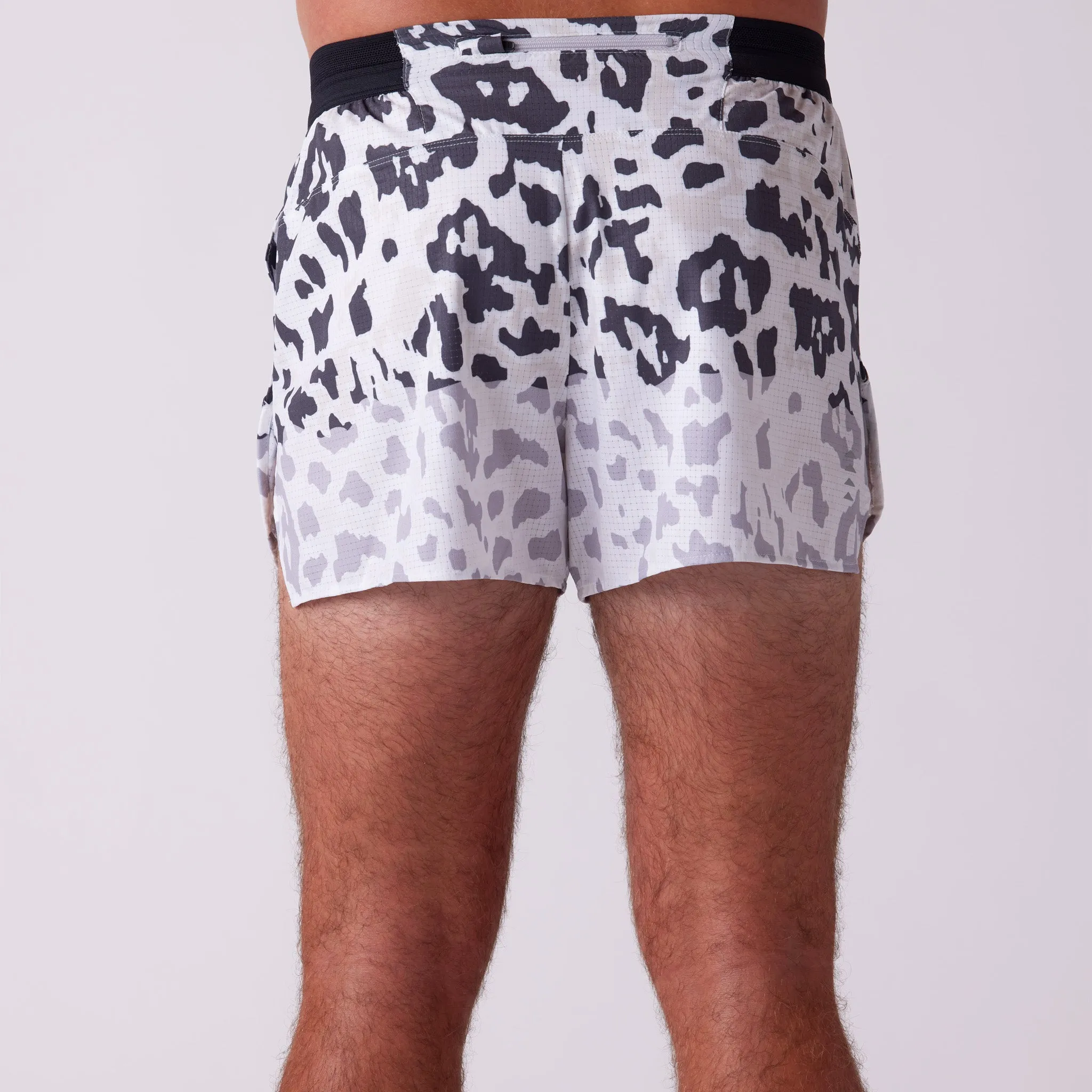 Men's Heat 3" Lined Half Split Short - Abstract Leopard