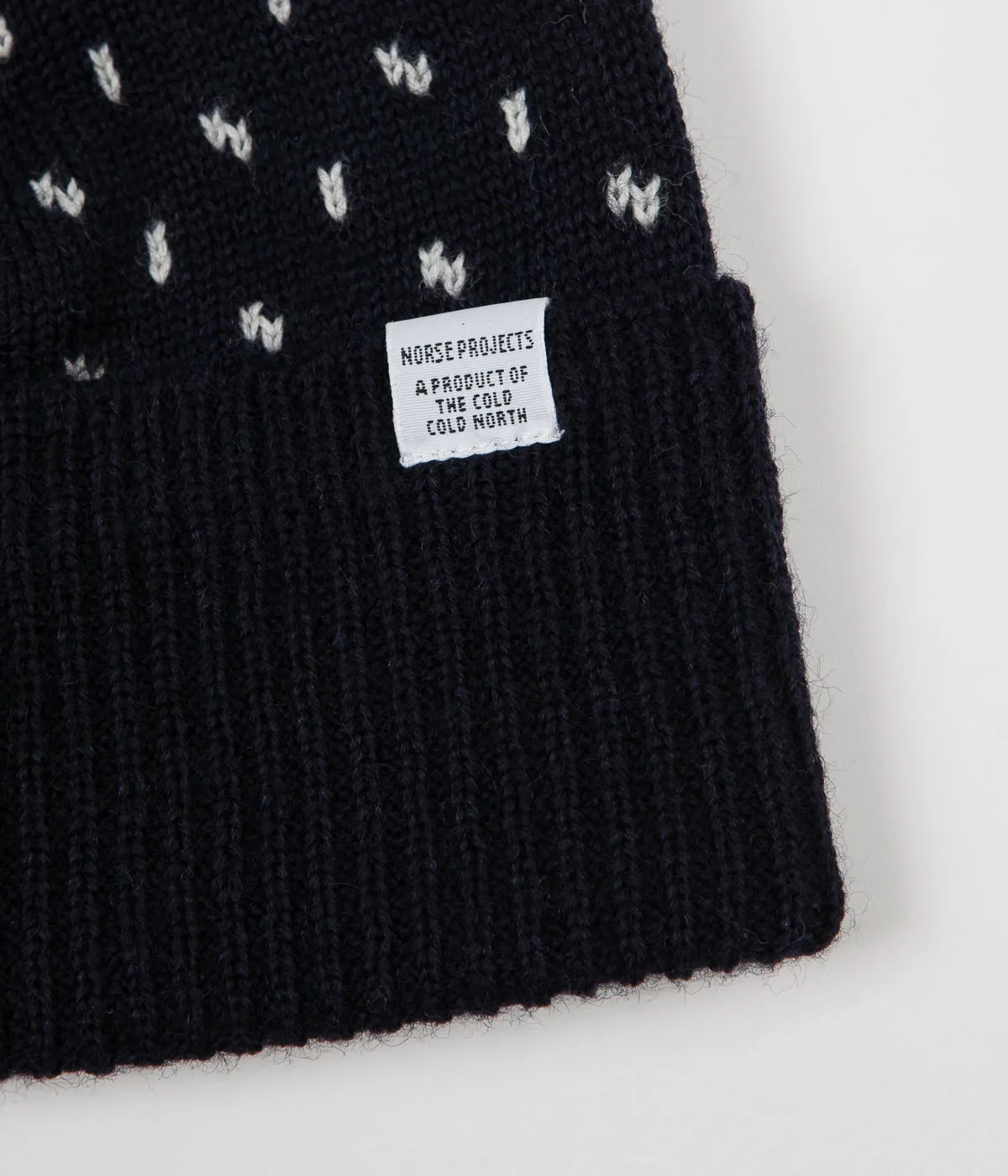 Norse Projects Norwegian Birdseye Beanie - Dark Navy