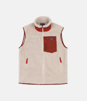 Patagonia Classic Retro-X Vest - Natural / Barn Red