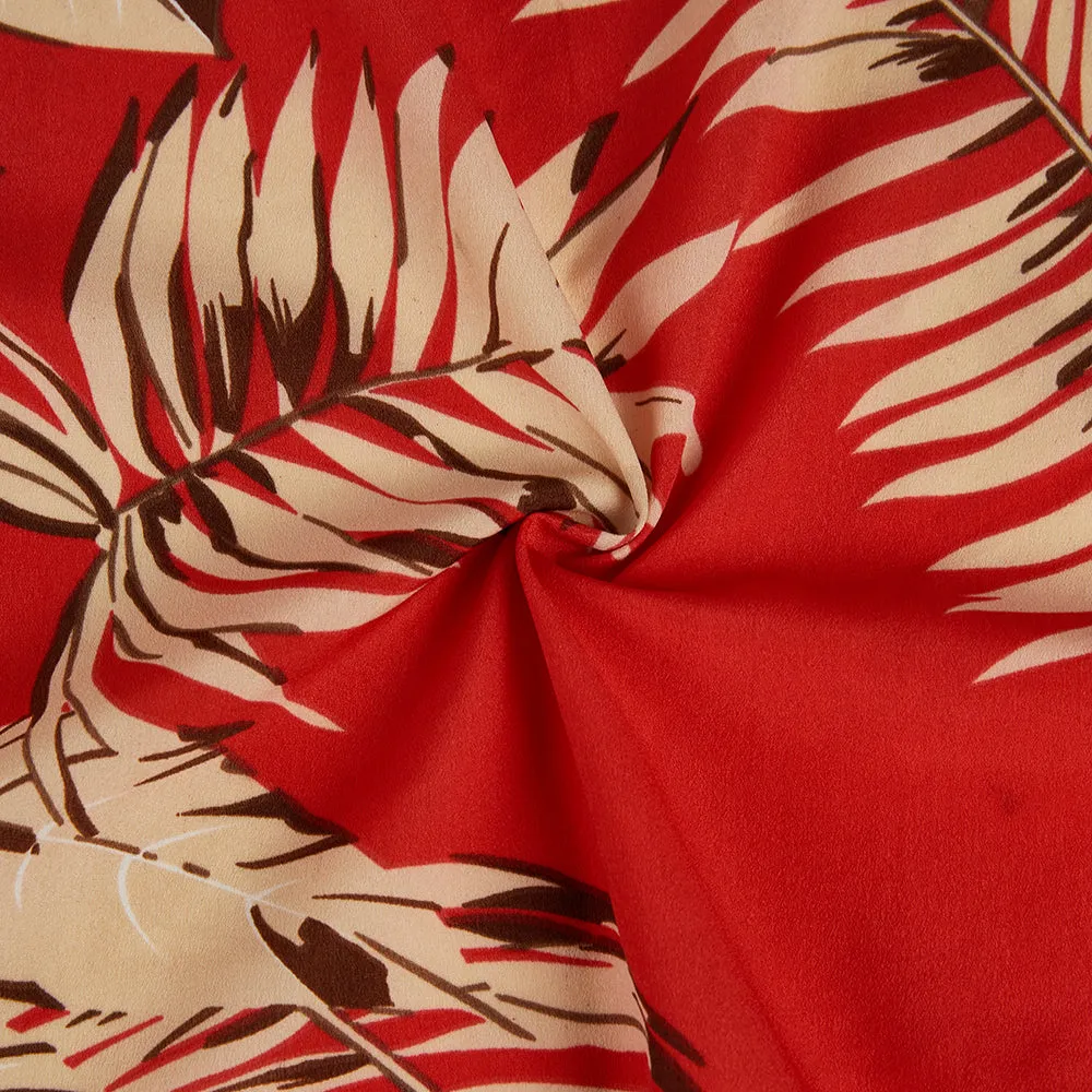 Polyester Foliage Pattern Chiffon Fabric