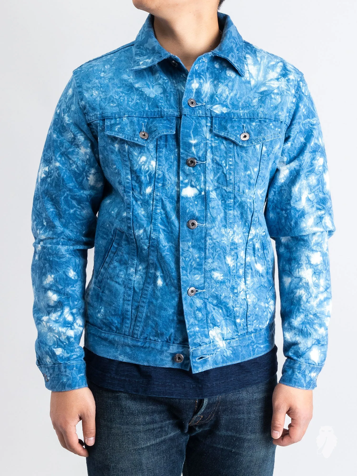 "10th Anniversary" Type-3 Denim Jacket in Indigo Tie-Dye