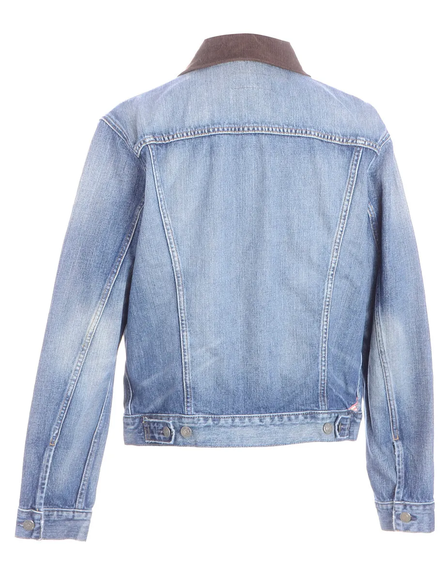 Reworked Brice Cord Collar Denim Jacket