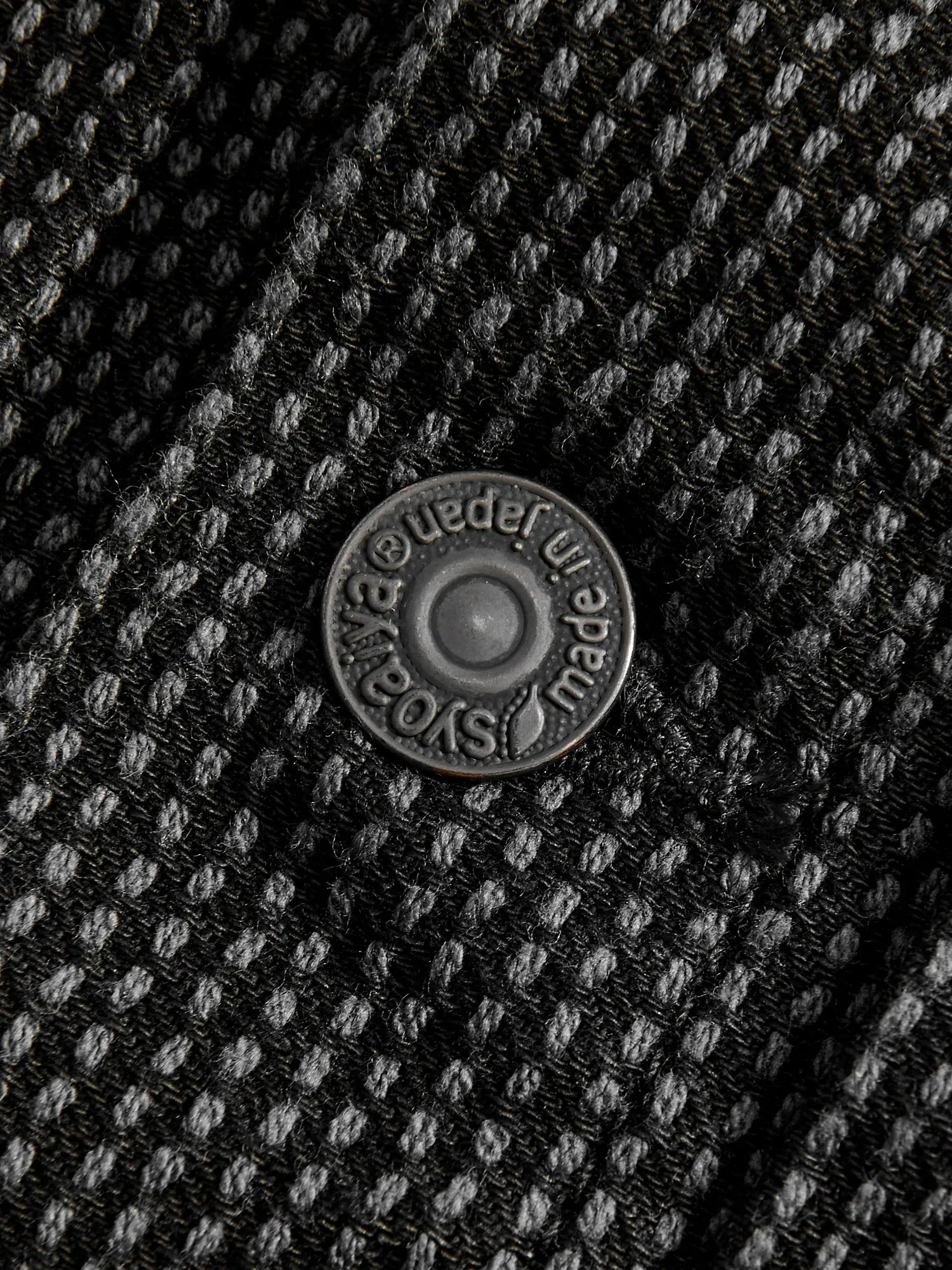 Sashiko Type-2 Jacket in Grey Black