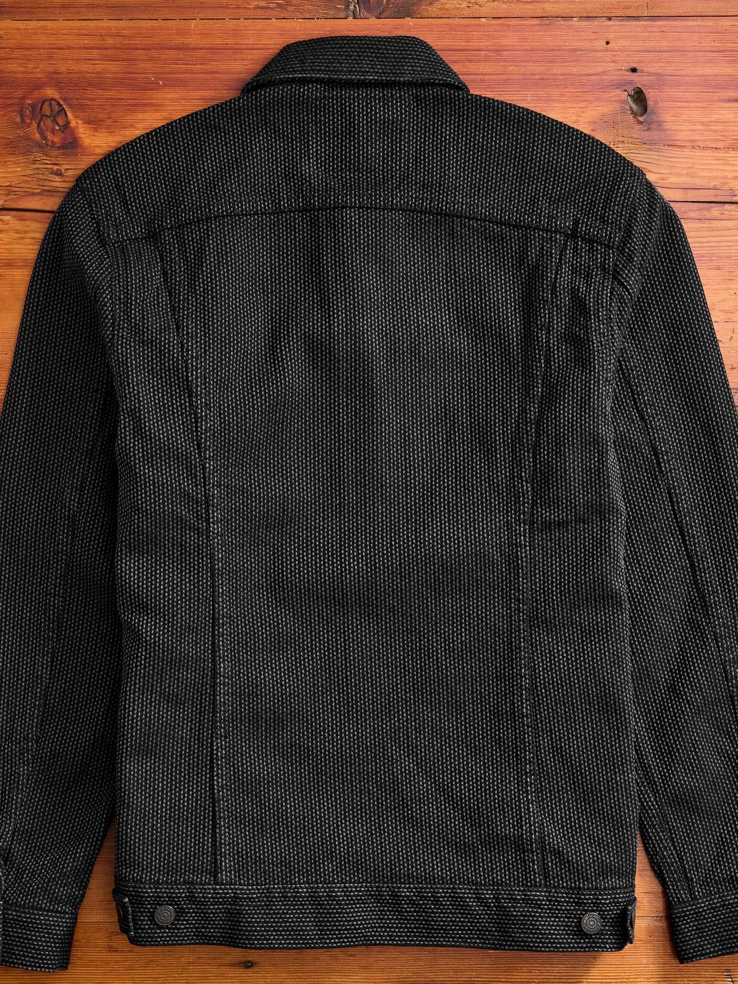 Sashiko Type-2 Jacket in Grey Black