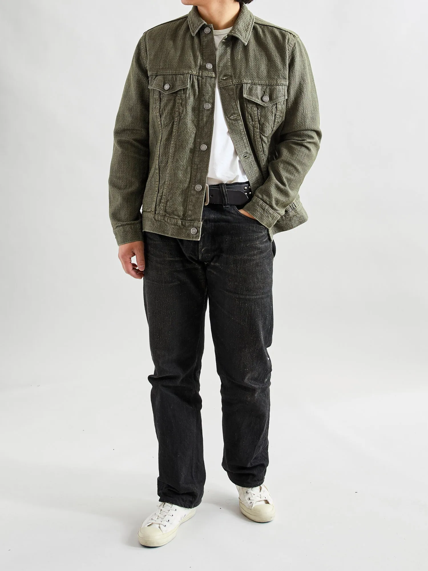 Sashiko Type-3 Jacket in Double Olive