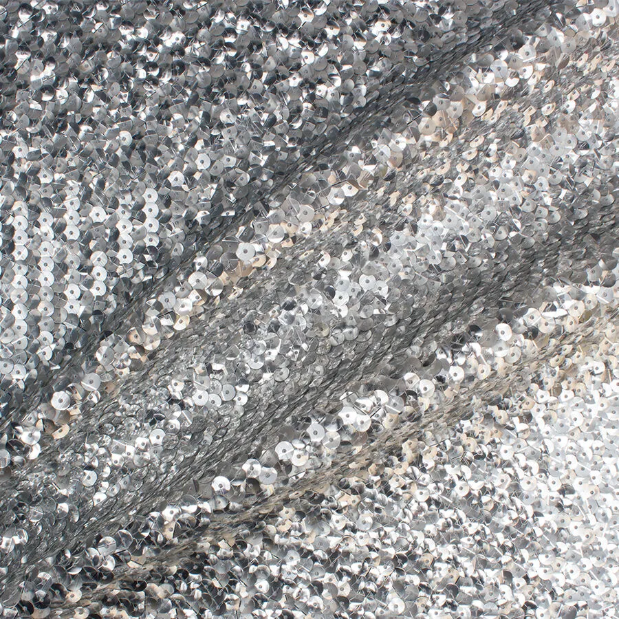 Silver All-Over Sequin Fabric