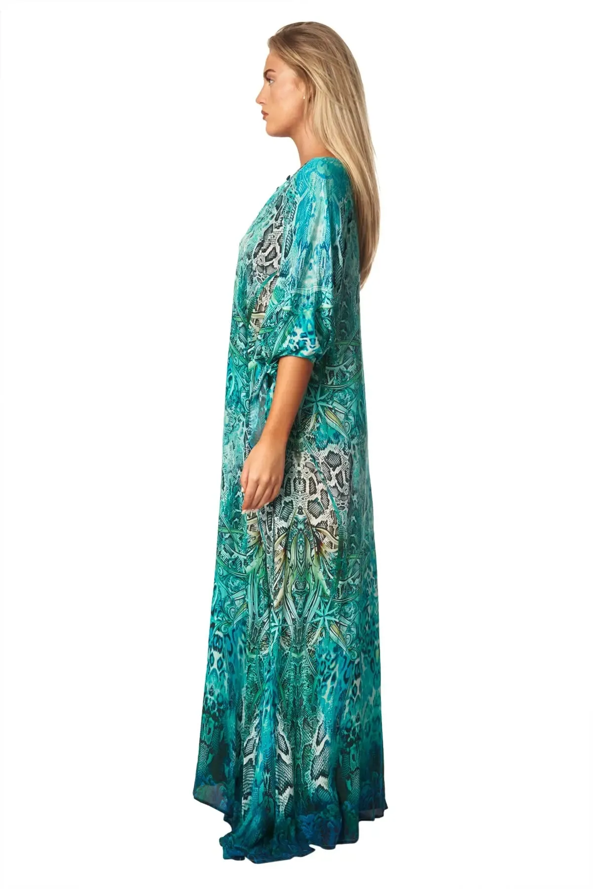 Snake Skin Maxi Kaftan Dress