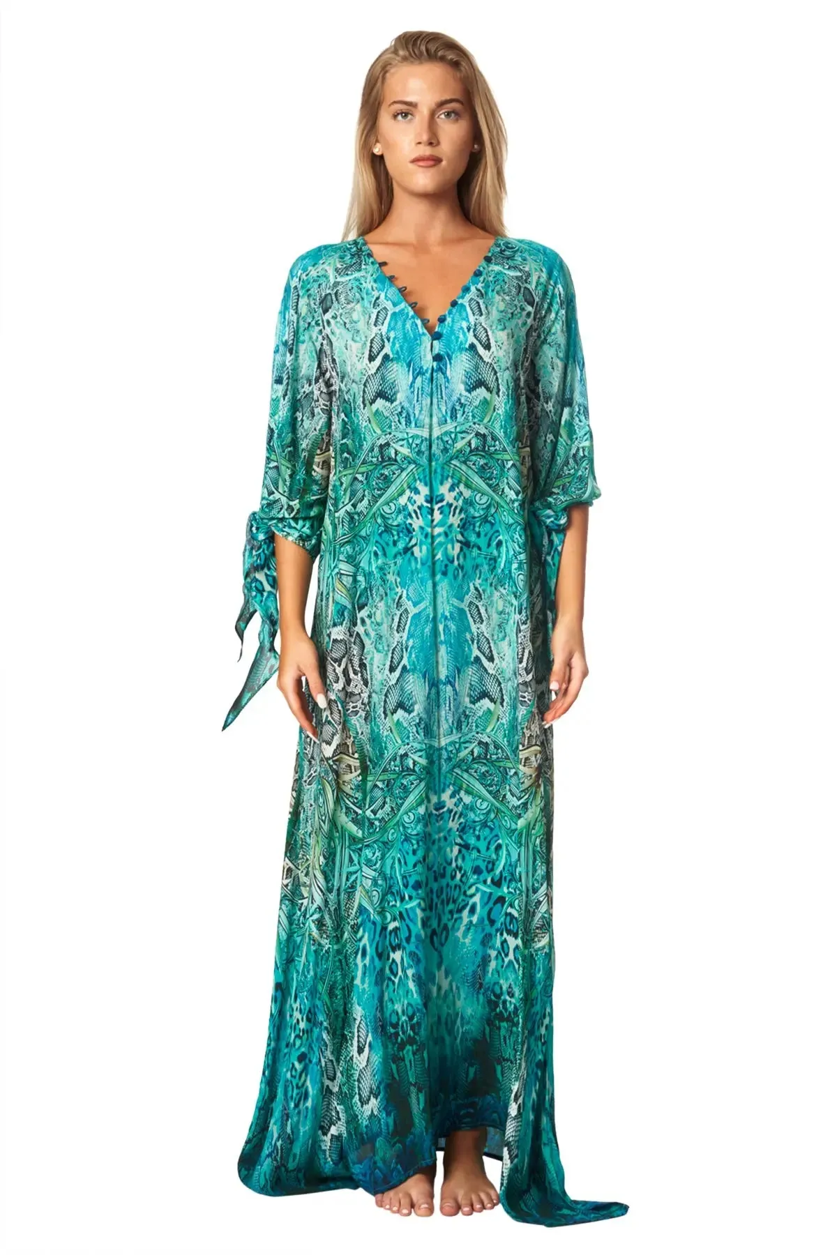 Snake Skin Maxi Kaftan Dress