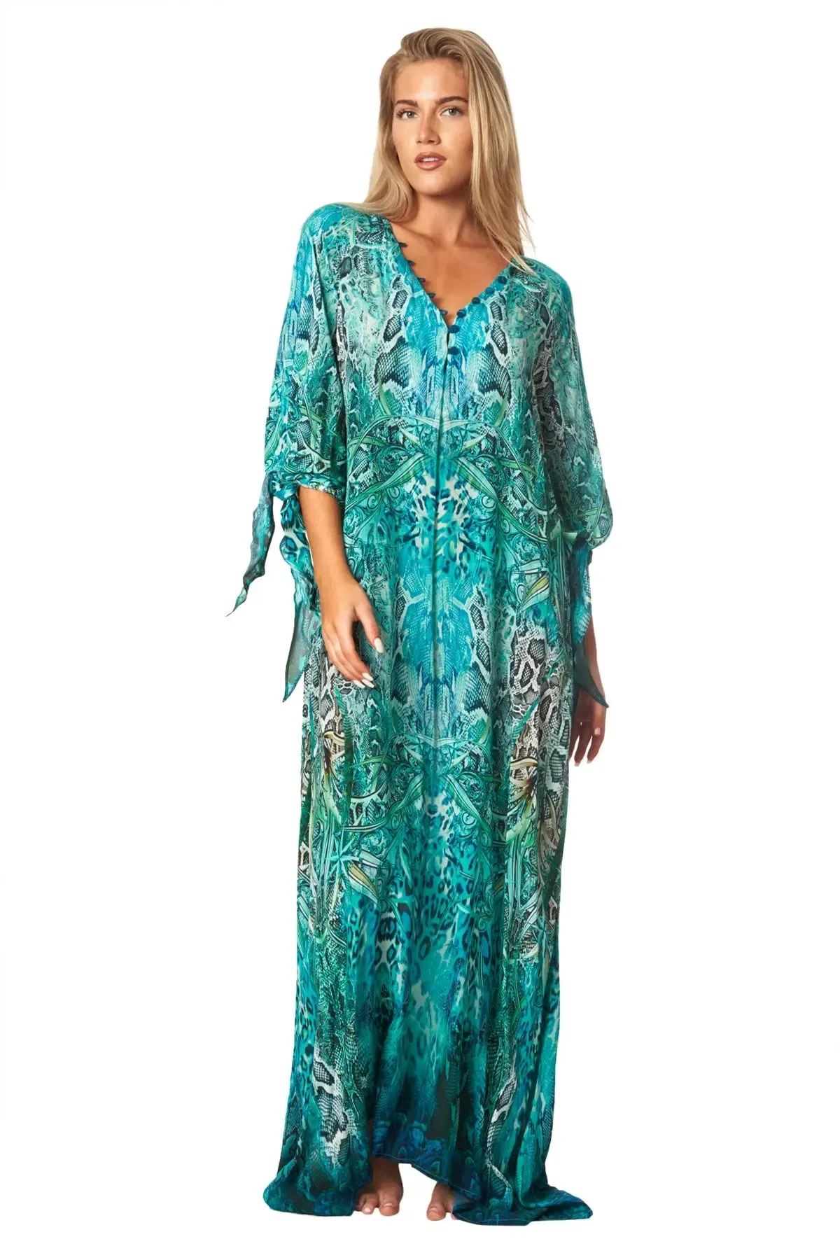 Snake Skin Maxi Kaftan Dress