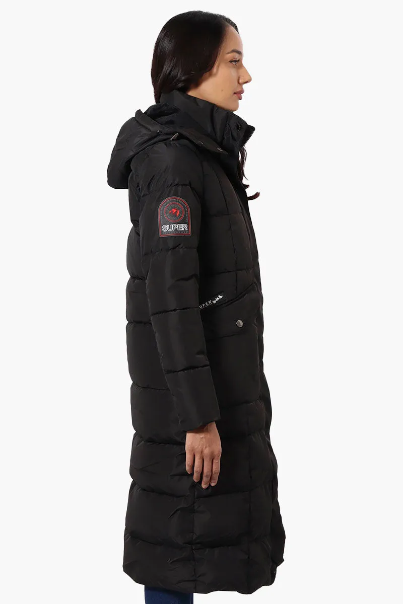 Super Triple Goose Maxi Puffer Parka Jacket - Black