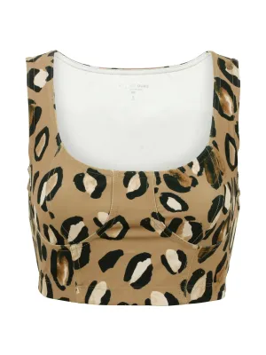 Tan Leopard Dolly Sports Bra