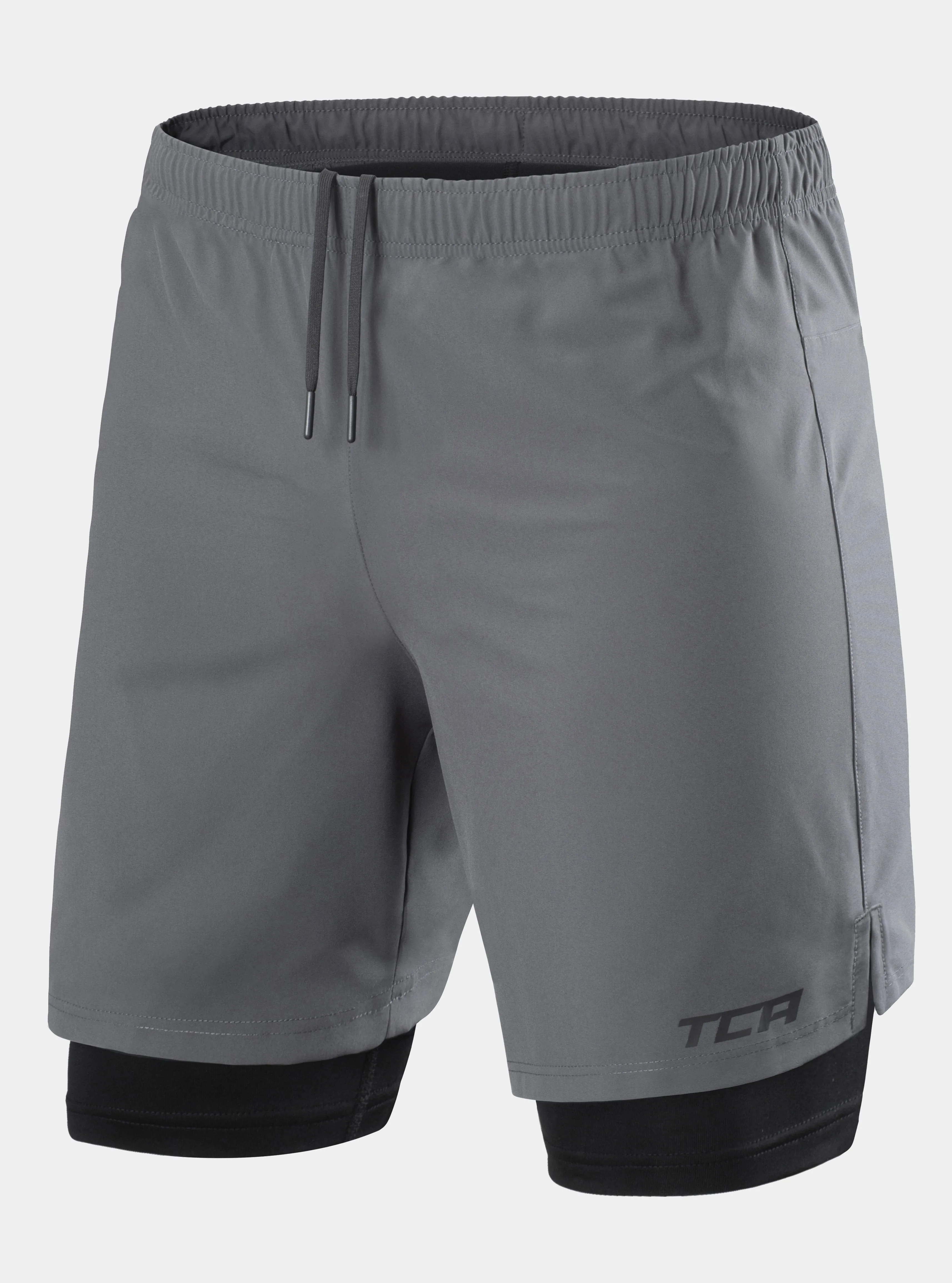 Ultra 2-in-1 Running Short For Men With Back Zip Pocket & Internal Compression Lining